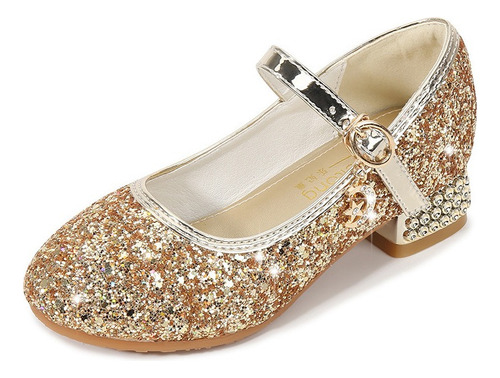 Zapatos Princesa Lentejuelas De Plata Para Niñas S:25-38