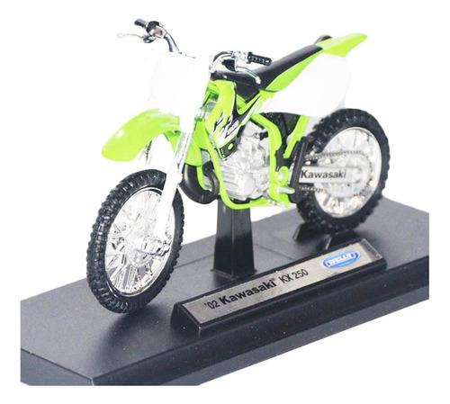 Moto Kawasaki Kx 250 Verde Escala 1:18