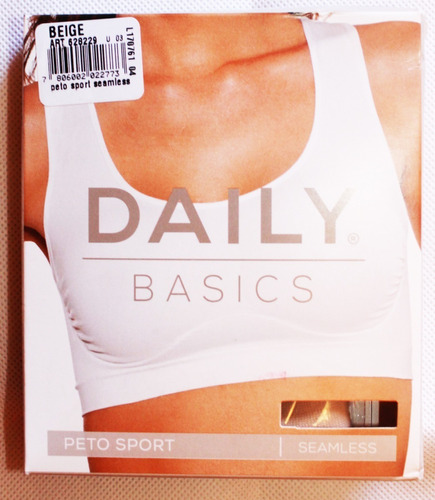 Daily Sostén Sport Color Beige Talla M. 