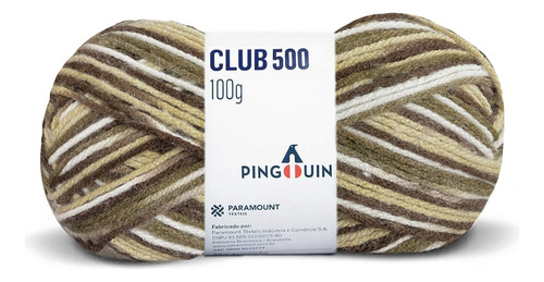Lã Club 500 Tricô Pingouin Novelo 200m 100g (500 Tex) Cor 6036 - Choco Milk