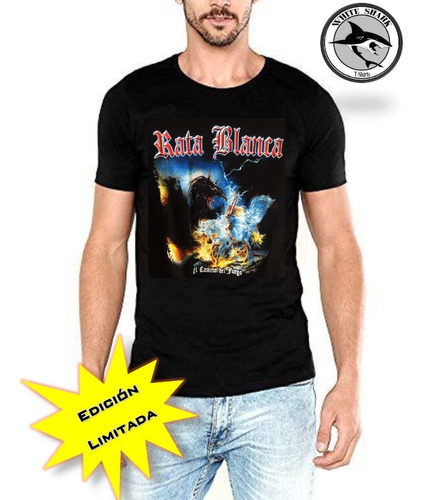 Playera Estampada Metal, Rata Blanca