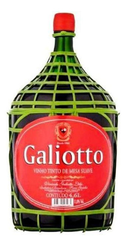 Vinho Tinto Galiotto Suave 4,6l - Leve E Versátil