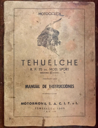 Manual De Instrucciones Tehuelche R.f. 75cc Mod Sport