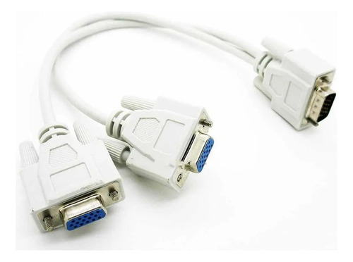 Cable Splitter Vga 1 Macho A 2 Video Hembras Multiplicador
