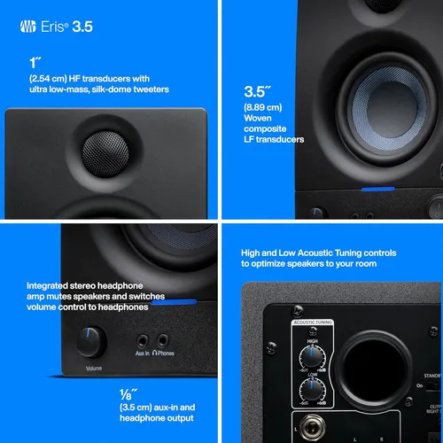 Presonus Eris 3.5 Monitores De Estudio, Pareja -...