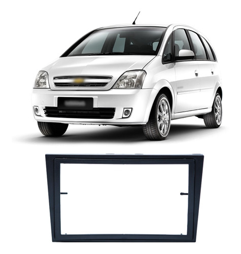 Moldura Painel 2din Gm Meriva 2003 A 2012 Preta Radio