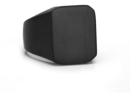 Anillo Para Mujer Y Hombre Anillo Rectangular Negro Clásico