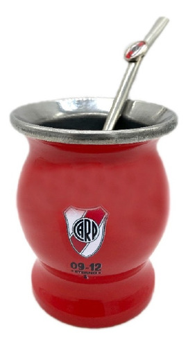 Mate Y Bombilla Con Grabado A Color River Plate Final Madrid