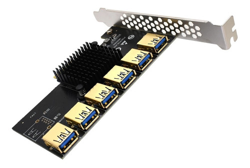 Adaptador Pcie 1x A 6 Usb Multiplicador Riser Mineria Cripto