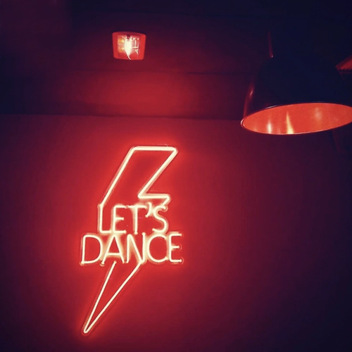 Letrero Neon Let's Dance Bowie Rayo Con Control Remoto Color Rojo