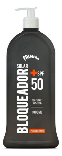 Bloqueador/protector Solar Fps 50 Frasco 1 Litro Palmera