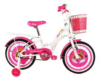 Bicicleta Para Niña Rodada 16 Monk Shon Color Blanco