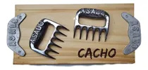 Comprar  Tabla Madera Plato 40x20 Garras Laser Kit Parrillero Asado
