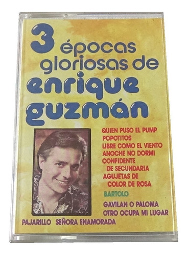 3 Epocas Gloriosas De Enrique Guzman Cassette Edgar Mexico