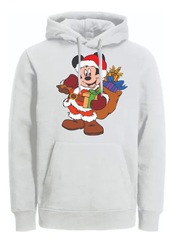 Buzos Busos Hoodie Navidad Mickey Bolsa Regalos Navideño