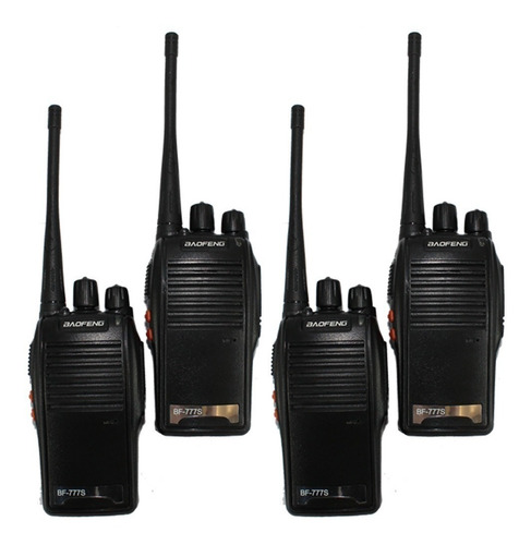 Kit 4 Radio Ht Uhf 16 Canais Comunicador Profissional