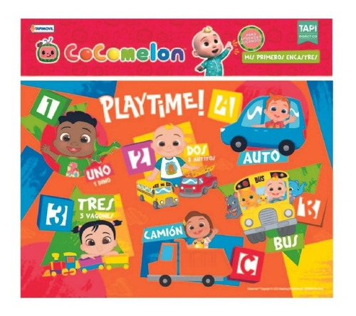 Imagen 2 de 5 de Mis Primeros Encastres Puzzle Goma Eva Personajes Tapimovil