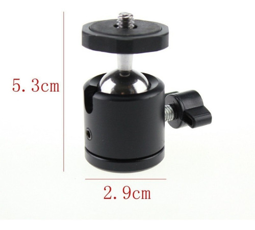 Imagen 2 de 5 de Mini Rotula Cabezal Camara Fotografica O Dsrl Tm-12