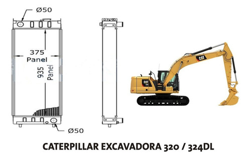 Radiador Excavadora Caterpillar 320/324dl Facorsa Rc4502fa