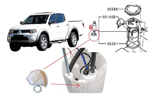 Filtro Gasolina Mitsubishi L200 3.5 2013 2014 2015 Sportero