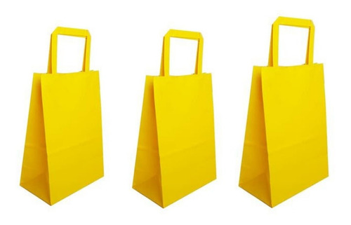 Bolsa De Regalo  31x11x33 Amarillo Pack X10