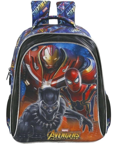 Mochila Avengers Os Vingadores Infantil Escolar Tam G Costas