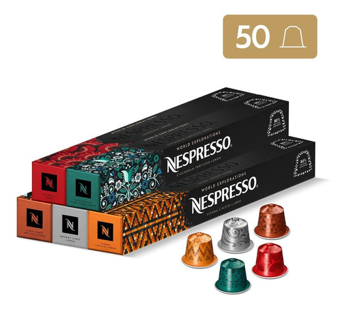 Cápsulas De Café Nespresso World Explorations - 50 Cápsulas