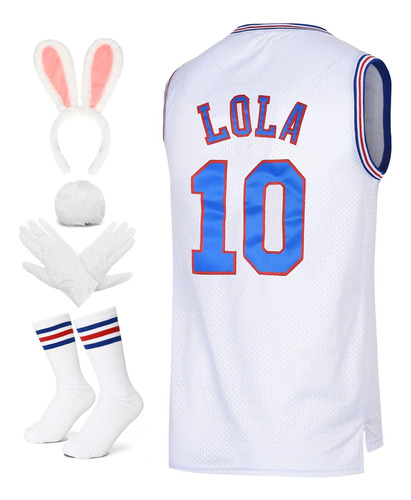 Jersey De Baloncesto Juvenil Lola #10 Bugs #1 Space Mov...