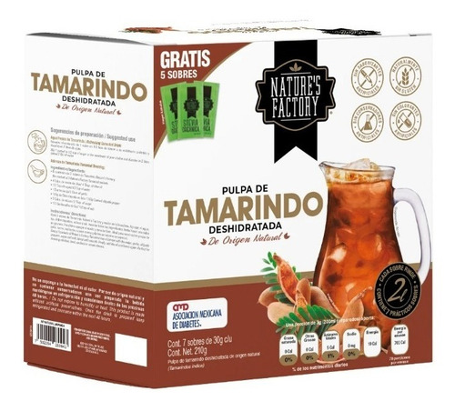 Pulpa Tamarindo Concentrado Natural Deshidratada (7 Sobres)