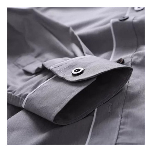 Camisa De Manga Larga Ajustada La Moda Informal Para Hombre