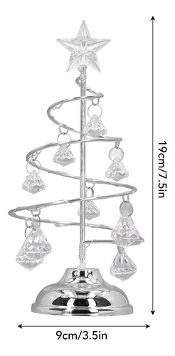 Lámpara De Árbol De Navidad Led Pequeño Cristal De Hierro De