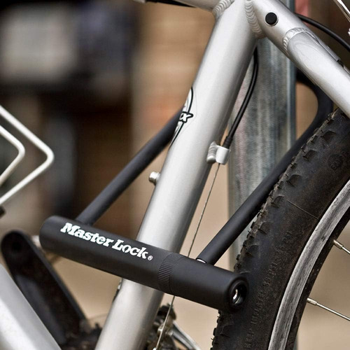 Cadeado em U para bicicletas Master Lock com chave cadeado cor Preto