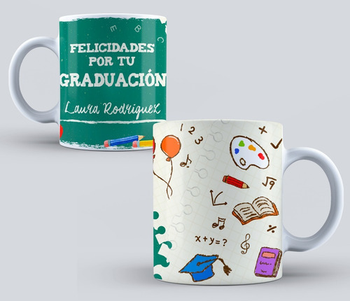 32 Plantillas Graduación Taza Sublimación Editable Psd