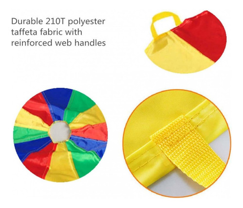 Juega En Paracaídas Rainbow Parachute Ligero, Plegable, Con