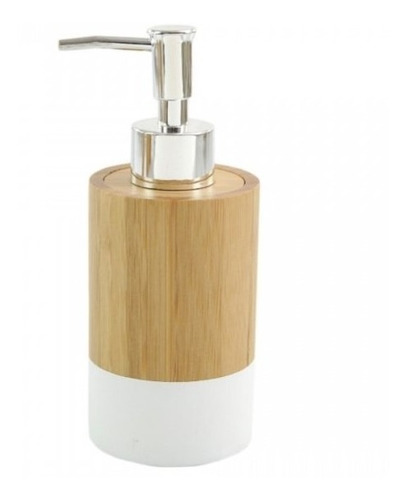 Dispenser De Jabón Líquido Bamboo Diseño Con Blanco