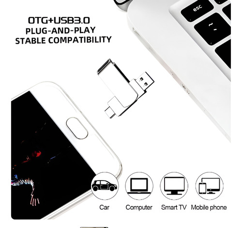 Pendrive 2tb Para Computador / Celular + Puerto Micro