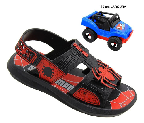 Sandalia Papete Spiderman Aranha + Buggy 22940 Grendene Pret