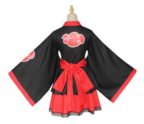 Imagen 2 de 4 de Akatsuki Mujer Cosplay Vestido Naruto Shippuden