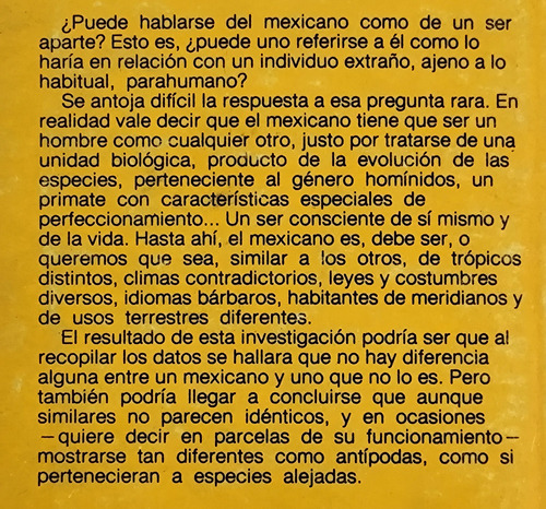 El Mexicano, ¿un Ser Aparte? - Aniceto Aramoni (Usado)