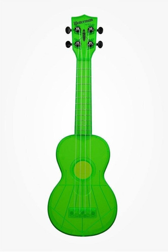 Ukelele Kala Waterman Soprano Fluorescente Verde Con Funda