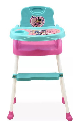 Silla De Comer Booster Portatil Plegable Disney Mickey Minnie 1172 Color Turquesa Minnie Turquesa