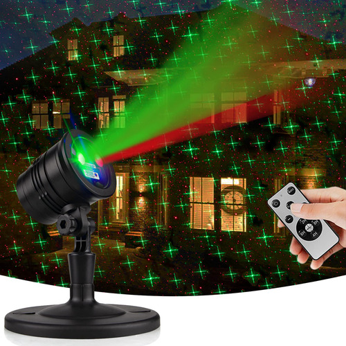 Proyector De Luces Laser Decorativas De Navidad, Rojo Y Verd