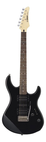 Guitarra eléctrica Yamaha ERG121 de tilo black brillante con diapasón de palo de rosa