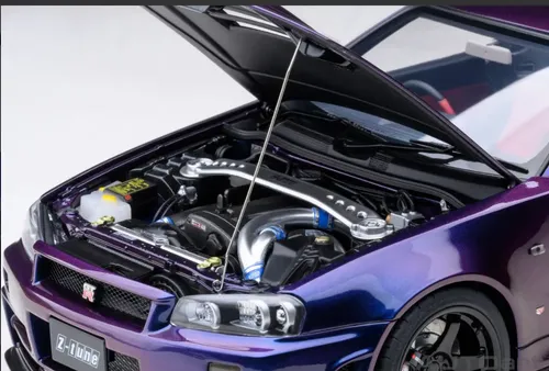 Nissan Skyline Gt-r R34 Z-tune Midnight Purple Autoart 1/18