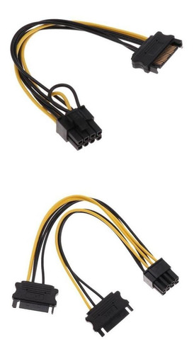 Cable Sata Macho A (6+2) P+ Doble Sata 15p Macho A 8p