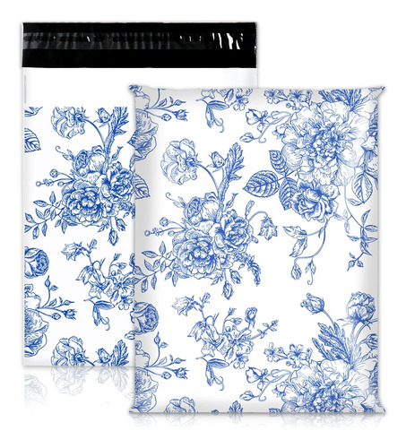 Anydesign - 100 Sobres Florales De Polietileno De 10 X 13 Pu