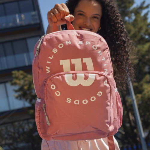 Mochila urbana Wilson WLS124-BP340E color coral claro diseño liso 18.27L