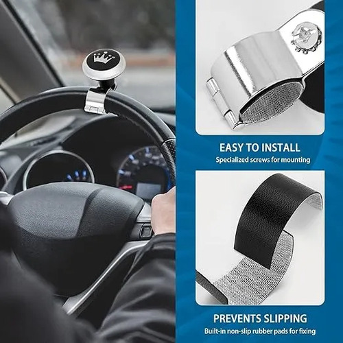 Manija De Ayuda De Volante Perilla Giratoria Para Carro 2pcs