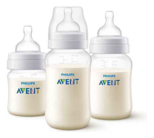 Set Mamadera Anti-colic 125 Ml+260ml+330 Ml + 2 Tetinas 3m+