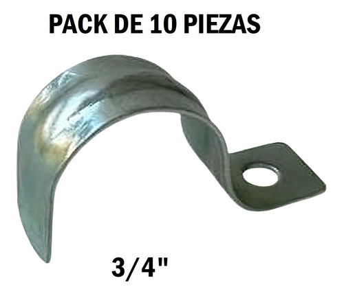 Pack Abrazadera Eléctrica 3/4 Pulgada Galvanizada Emt 1 Pata